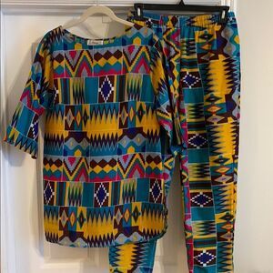 L'APOGEE Colorful Geometric Women's Pantsuit NWOT never worn